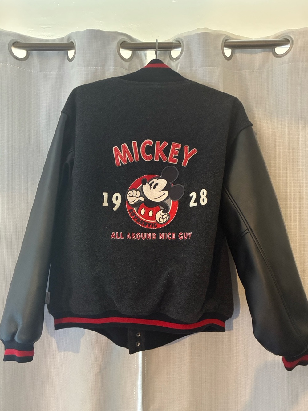 Disney store exclusive Black Varsity Jacket Mickey 1928 Classic letterman